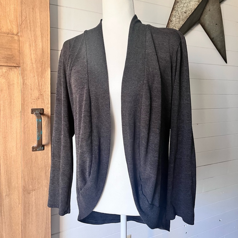 Women's Open Front Cardigan Sweater - Black